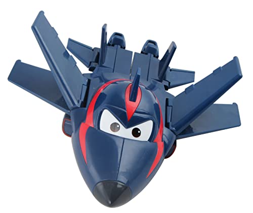 Super Wings - 5' Transforming Agent Chase Airplane Toys Action Figure | Plane to Robot | Fun Toy Plane Vehicle for 3 4 5 year old Boys and Girls | Preschool Kids Birthday Gift for Pretend Play , Blue