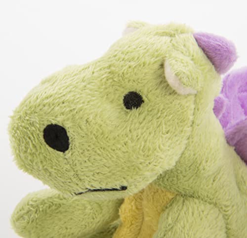goDog Bubble Plush Dragons Squeaky Dog Toy, Chew Guard Technology - Lime, Large