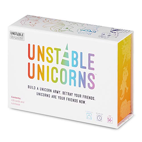TeeTurtle Unstable Unicorns Base Game - A Strategic Card Game and Party Game for Adults and Teens