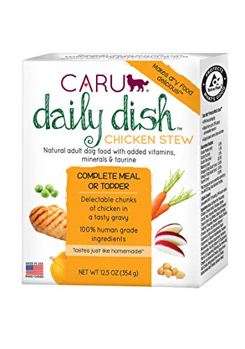 Caru Daily Dish Chicken Stew, Natural Adult Wet Dog Food with Real Chunks of Chicken, with Added Vitamins and Minerals, Non-GMO Ingredients (12.5 oz) - 12 Pack