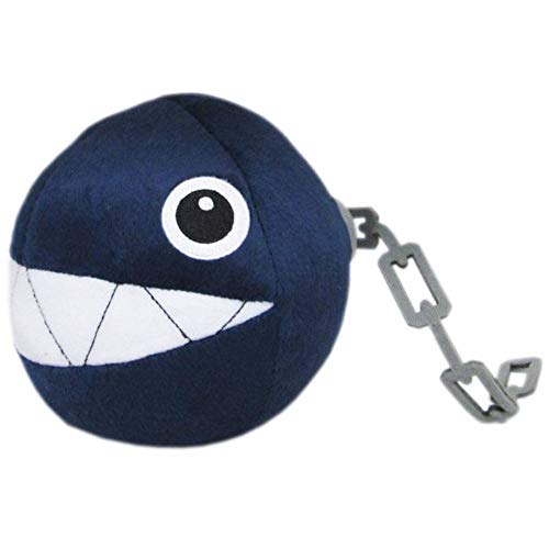 Little Buddy Super Mario All Star Collection 1592 Chain Chomp Stuffed Plush, 5',Multicolor
