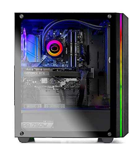 Skytech Chronos Gaming PC Desktop - AMD Ryzen 7 3700X 3.6GHz, RTX 3080 10GB GDDR6X, 16GB DDR4 3200, 1TB SSD, 750W Gold PSU, 240MM AIO, AC WiFi, Windows 10 Home 64-bit, Black
