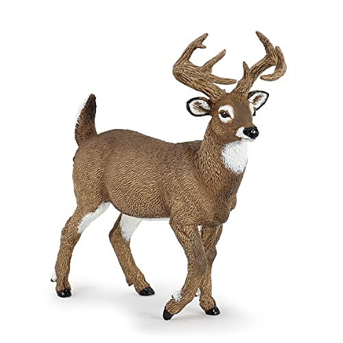 Papo -Hand-Painted - Figurine -Wild Animal Kingdom - White-Tailed Deer -53021 -Collectible - for Children - Suitable for Boys and Girls- from 3 Years Old