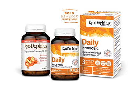Kyo-Dophilus Daily Probiotic, Immune and Digestive Support*, 180 capsules (Packaging may vary)