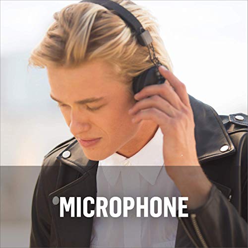 House of Marley Positive Vibration 2: Over-Ear Wired Headphones with Microphone, Plush Ear Cushions, and Sustainable Materials (Black)