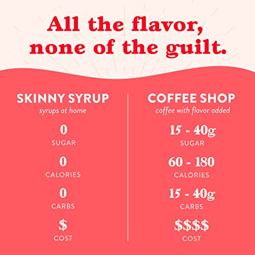 Jordan's Skinny Syrups, Raspberry Coffee Syrup, Sugar Free, 25.4 Ounces (Pack of 1), Zero Calorie Drink Flavoring and Mixes