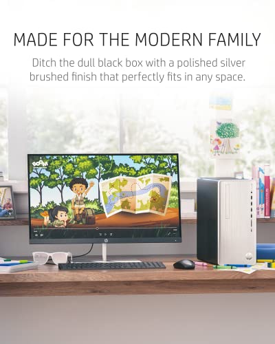 HP Pavilion Desktop PC, AMD Ryzen 7 5700G, 16 GB RAM, 512 GB SSD, Windows 11 Pro, Wi-Fi 5 and Bluetooth Connectivity, 9 USB Ports, Wired Mouse and Keyboard Combo, Pre-Built Tower (TP01-2022, 2021)