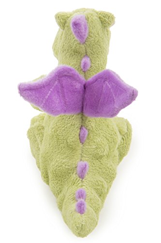 goDog Bubble Plush Dragons Squeaky Dog Toy, Chew Guard Technology - Lime, Large