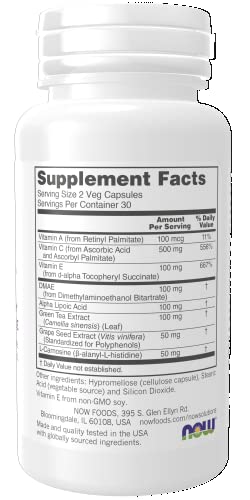 NOW Solutions, Wrinkle Rescue™ Capsules, Targeted Blend with Vitamins A, C and E, 60 Capsules
