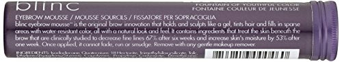 Blinc Eyebrow Mousse, Extreme Hold Tinted Eyebrow Gel with Peptides and Vitamins A and E, Natural Finish, Long-Wearing, Waterproof, Vegan, Gluten-Free and Cruelty-Free, Auburn, 4.7mL/ 0.16 Fl. Oz