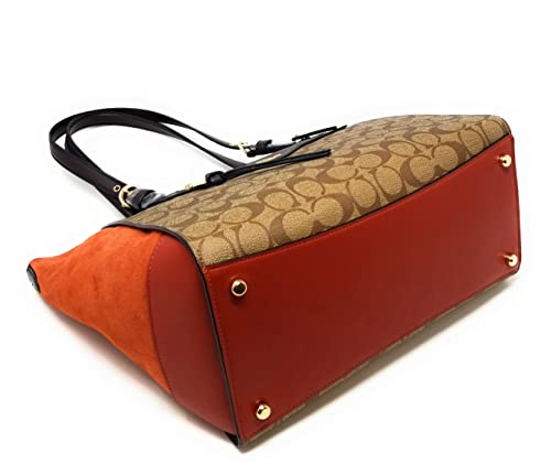 Coach Women's Kleo Caryall Shoulder Bag (Signature Canvas - Suede/Khaki)