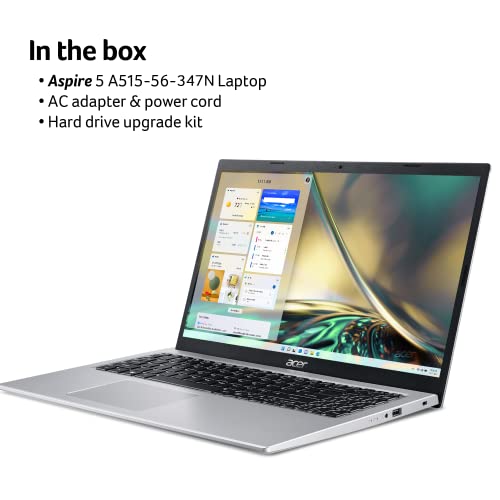 Acer Aspire 5 A515-56-347N Slim Laptop - 15.6' Full HD IPS Display - 11th Gen Intel i3-1115G4 Dual Core Processor - 8GB DDR4 - 128GB NVMe SSD - WiFi 6 - Amazon Alexa - Windows 11 Home in S Mode