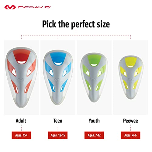 McDavid mens for Superior Support and Comfort Football Hockey Baseball Softball Wrestling McDavid 3020 FlexCup Protective Athletic Cup Youth, Grey/Yellow, PeeWee 4-6 Years US