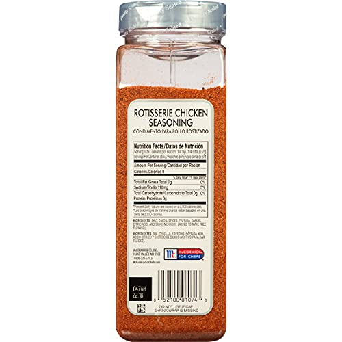 McCormick Culinary Rotisserie Chicken Seasoning, 24 oz - One 24 Ounce Container Chicken Seasoning Rub to Create Authentic, Slow Roasted Rotisserie Flavor