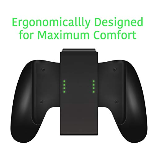 TALK WORKS Gaming Grip for Nintendo Switch Joy-Con - Secure Fit Gaming Controller Grip, Gamer Accessories for Joy-Con, Handheld Joystick Remote Control Holder, Black