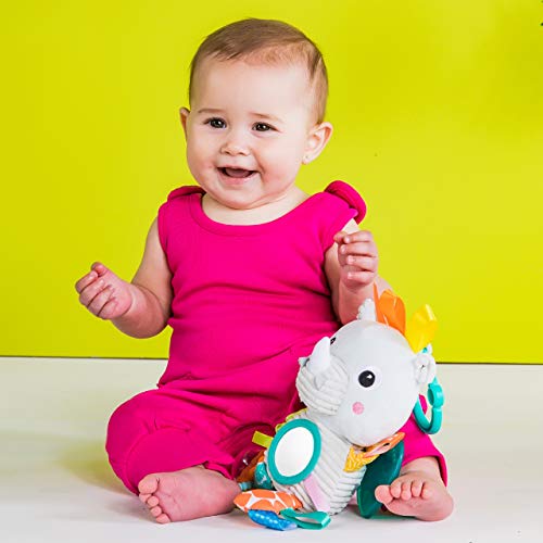 Bright Starts Playful Pals Activity Take-Along Toy, Rhino, Newborn +