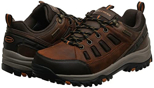 Skechers Men's RELMENT-SEMEGO Waterproof Hiker LO Hiking Shoe, Dark Brown, 12 Medium US
