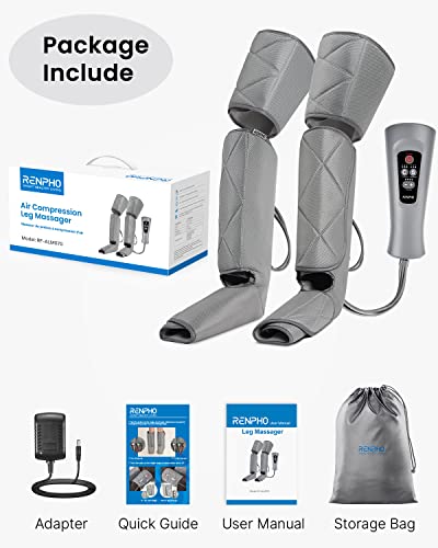 RENPHO Leg Massager for Circulation and Pain Relief, Air Compression Foot Leg Calf Thigh Massage, Helps for Reduce Swelling, 6 Modes 4 Intensities, Gifts for Mom, Dad, Women, Men