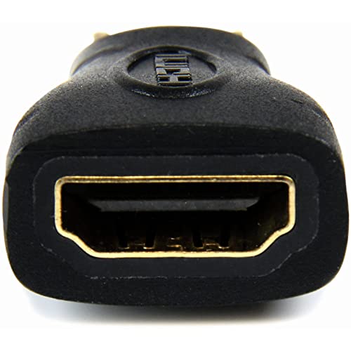 StarTech.com HDMI® to HDMI Mini Adapter - HDMI Female to Mini HDMI Male for camera to a High Definition TV or Monitor (HDACFM),Black 0.5' x 0.9' x 1.4'