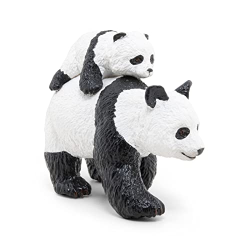 Papo -hand-painted - figurine -Wild animal kingdom - Panda And Baby Panda -50071 -Collectible - For Children - Suitable for Boys and Girls- From 3 years old