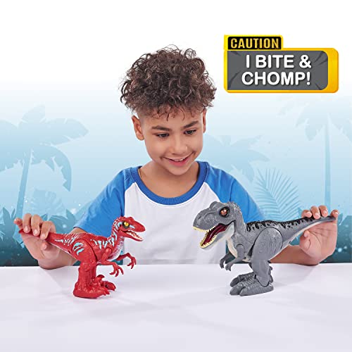 Robo Alive Rampaging Raptor (Red) by ZURU Dinosaur Toy with Realistic Dinosaur Movement That Bites and Chomps with Slime in Dino Egg, Robotic Pets for Boys and Kids (Red)