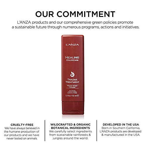 L'ANZA Healing ColorCare Trauma Treatment, Leave-in Bleach Damage Reconstructor, Refreshes, Repairs and Extends Color longevity, With Triple UV and heat Protection (5.1 Fl Oz)