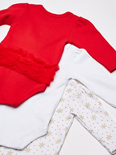 Little Treasure Unisex Baby Cotton Bodysuits, Christmas Necklace, 18-24 Months