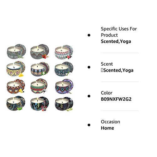 Scented Candles, 12 Pack Soy Wax Candles for Home Scented, 2.5oz Scented Candle Gift Set for Women, Lavender Jar Candles for Relaxation, Stress Relief, Bath, Yoga, Christmas, Birthday