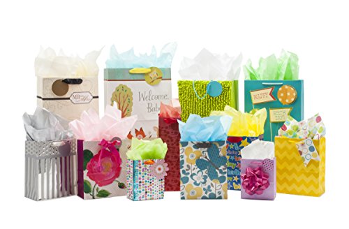 Hallmark Large Baby Shower Gift Bag with Tissue Paper (B is for Boy)