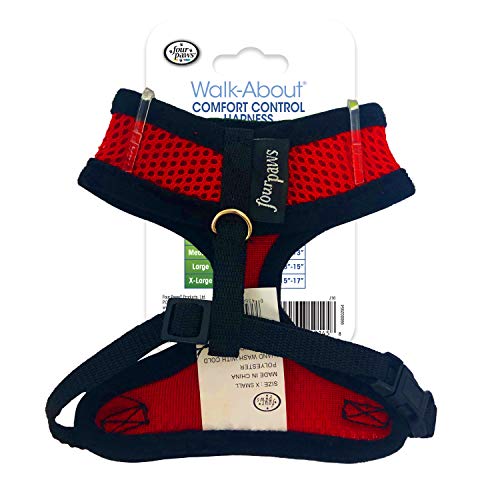 Four Paws Comfort Control Dog Harness Red Extra Small