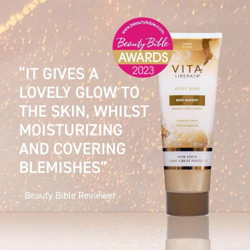 Vita Liberata Body Blur, Leg and Body Makeup. Skin Perfecting Body Foundation for Flawless Bronze, Easy Application, Radiant Glow, Evens Skin Tone, New Packaging