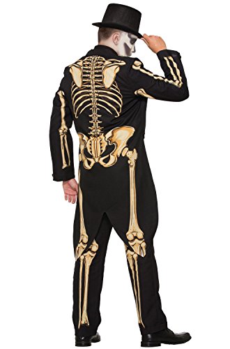 Forum Novelties mens Skeleton Suit Formal Attire With Jacket and Pants Party Supplies, Black/White, Large US