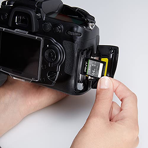 PNY 64GB Elite Class 10 U1 V10 SDXC Flash Memory Card - 100MB/s, Class 10, U1, V10, Full HD, UHS-I, Full Size SD