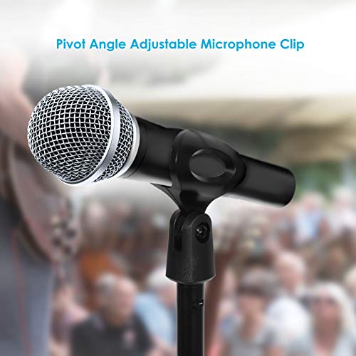 PYLE-PRO Microphone Stand - Universal Mic Mount with Heavy Compact Base, Height Adjustable (2.8’ - 5’ ft.) - PMKS5