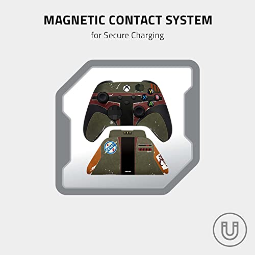 Razer Limited Edition Boba Fett Wireless Controller and Quick Charging Stand Bundle for Xbox Series X|S, Xbox One: Impulse Triggers - Textured Grips - 12hr Battery Life - Magnetic Secure Charging