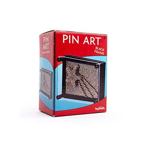 Toysmith Pin Art Fidget 3D Distraction Office Gift, Office Decor, Coworker gift, Dad Gift, 5', Black