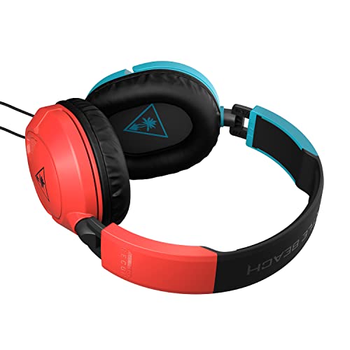 Turtle Beach Recon 50 Gaming Headset for Nintendo Switch, Xbox Series X|S, Xbox One, PS5, PS4, PlayStation, Mobile, and PC with 3.5mm – Removable Mic, 40mm Speakers – Red/Blue