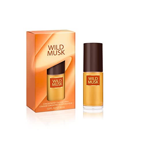 Wild Musk Eau de Cologne Spray, Vegan Formula, Perfume, Warm Spicy Scent, 1.0oz