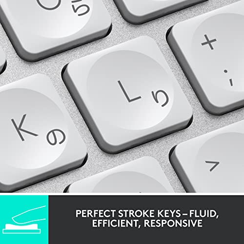 Logitech MX Keys Mini for Mac Minimalist Wireless Illuminated Keyboard, Compact, Bluetooth, Backlit Keys, USB-C, Metal Build, Compatible with MacBook Pro,Macbook Air,iMac,iPad
