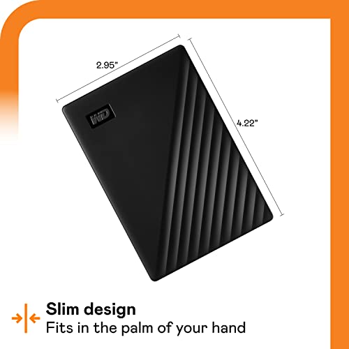 WD 1TB My Passport Portable External Hard Drive with backup software and password protection, Black - WDBYVG0010BBK-WESN