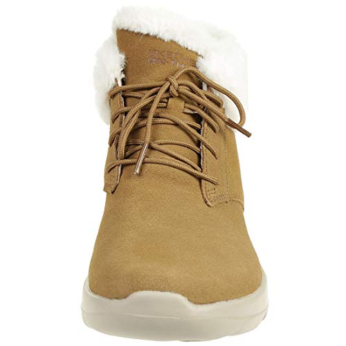 Skechers Women's ON-The-GO Joy Oxford Boot, Chestnut, 10 M US