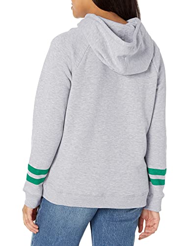 Ultra Game NBA Boston Celtics Womens Soft Fleece Pullover Hoodie Sweatshirt With Varsity Stripe, Heather Gray, Large