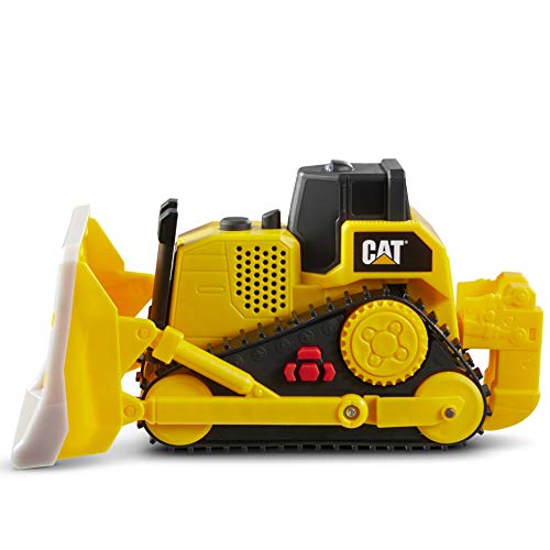 CatToysOfficial Cat Construction Tough Machines Toy Bulldozer with Lights and Sounds, Yellow