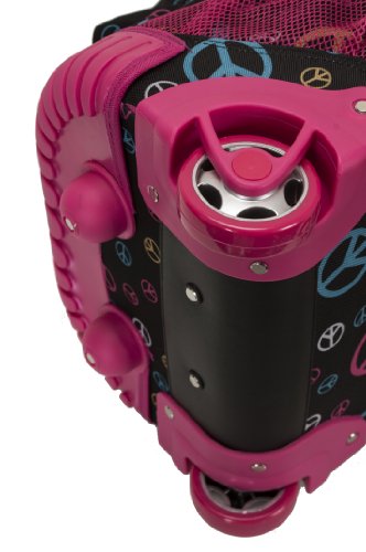 Rockland Single Handle Rolling Backpack, Peace, 19-Inch