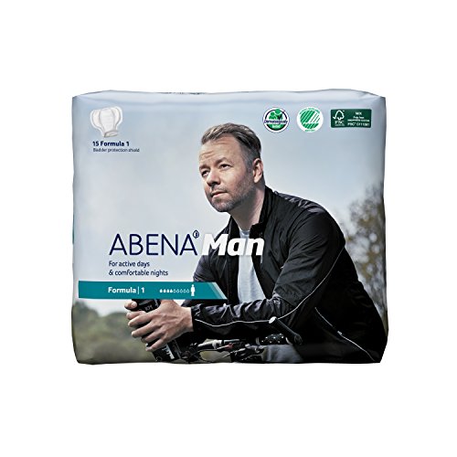 Abena Man Premium Incontinence Guards, (Sizes 0 To 2) Formula 1, 15 Count