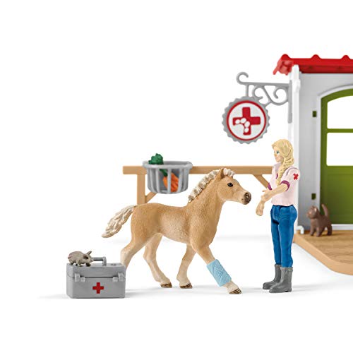 Schleich Farm World, Animal Gifts for Kids, Vet Practice with Animal Toys and Accessories 27-Piece Set, Ages 3+