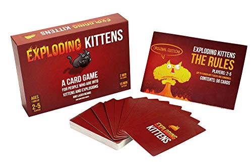 Exploding Kittens Card Game - Original Edition, Fun Family Games for Adults Teens and Kids - Fun Russian Roulette Card Games - 15 Min, Ages 7+, 2-5 Players