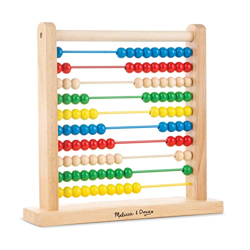 Melissa and Doug Abacus - Classic Wooden Educational Counting Toy With 100 Beads