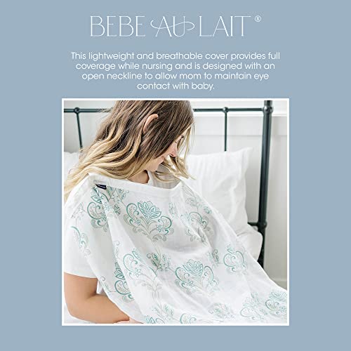 Bebe au Lait Nursing Cover, Apron, Shawl, Privacy Covers for Breast Feeding and Pumping, Breastfeeding Cover for Mom, Soft, and Breathable Muslin Cotton, Full Coverage, One Size Fits All - Isla