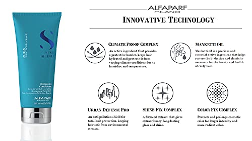 Alfaparf Milano Semi Di Lino Curls Enhancing Conditioner for Wavy and Curly Hair - Hydrates and Nourishes - Reduces Frizz - Protects Against Humidity - Vegan-Friendly Formula - 6.76 fl. oz.